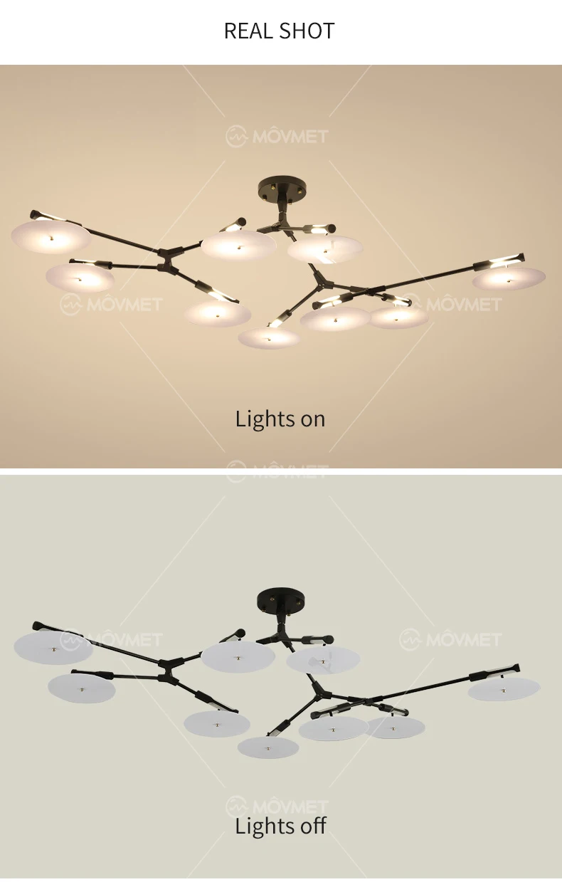 Vintage Modern LED Chandelier Spider Lustre Living room Lighting For Kitchen Restaurant Chandeliers Fixture Lights LED