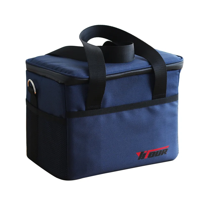 

10L Large Insulated Bag Folding Ice Pack Shoulder Food Packing Container 600D Ice Box Portable Cooler Box Picnic Delivery Bags