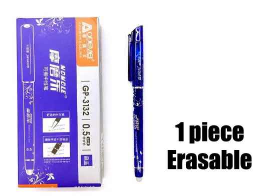 Blue 1pc 1 шт стираемая ручка синяя/черная волшебная ручка офисные принадлежности студенческие запасные школьные принадлежности ручка с исчезающими чернилам стираемые чернила стираемая ручка - Цвет: Blue 1pc