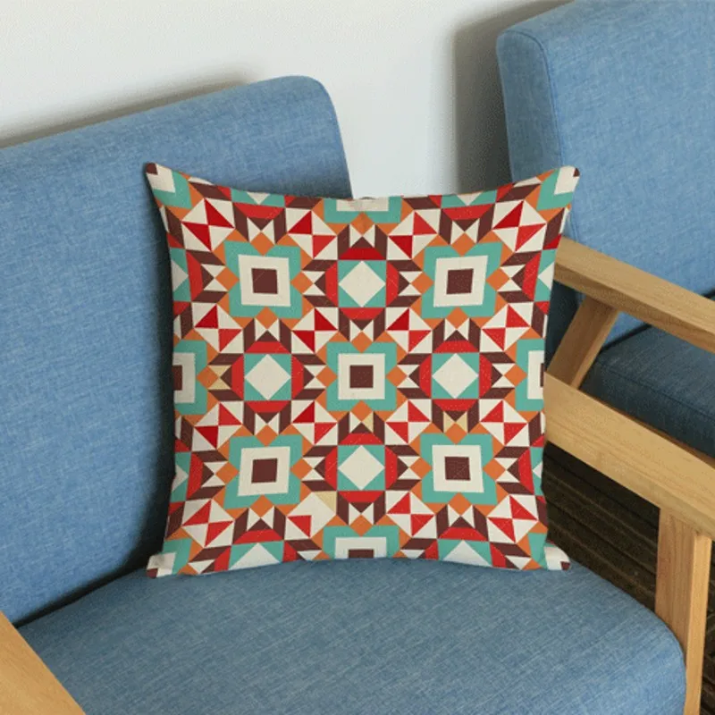 Скандинавская красная белая черная Геометрическая дизайнерская искусственная