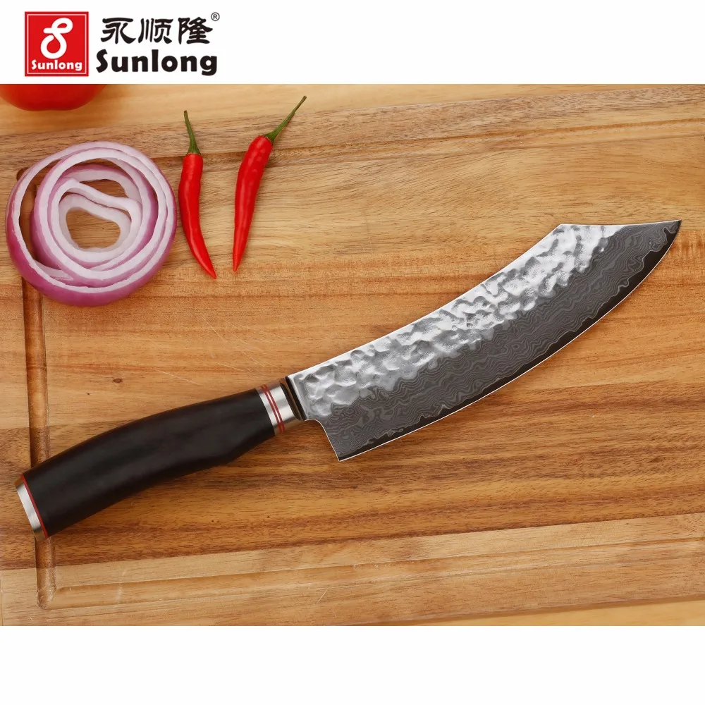 YOUSUNLONG нож мясника 8 дюймов японская молотковая Дамасская сталь ручка из