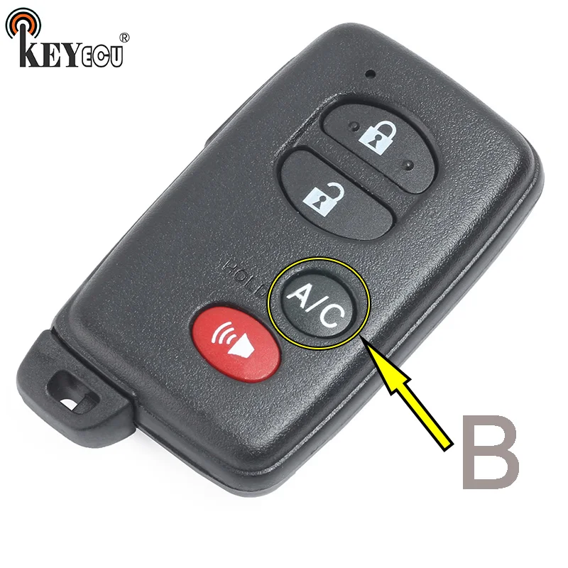 Запасной пульт дистанционного управления KEYECU для Toyota Prius Land RAV4 Cruiser Sequoia Чехол