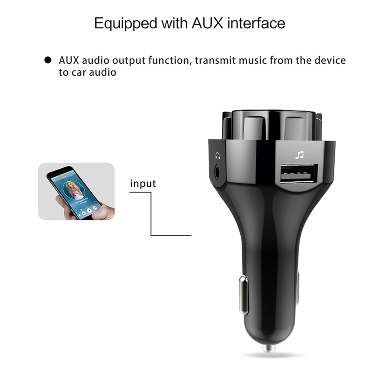 Быстрое Автомобильное зарядное устройство AP06 QC3.0, беспроводной Bluetooth fm-передатчик, mp3-плеер, автомобильный комплект громкой связи с двумя портами USB и AUX