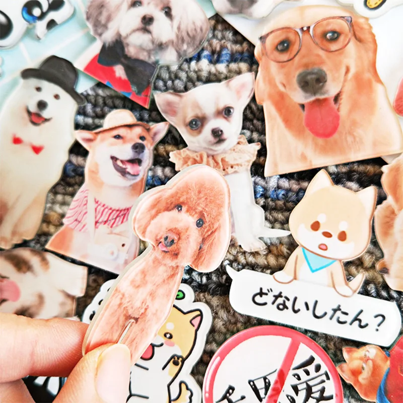 3D DIY акриловая мультяшная собака магнит на холодильник сувенир животное стикер