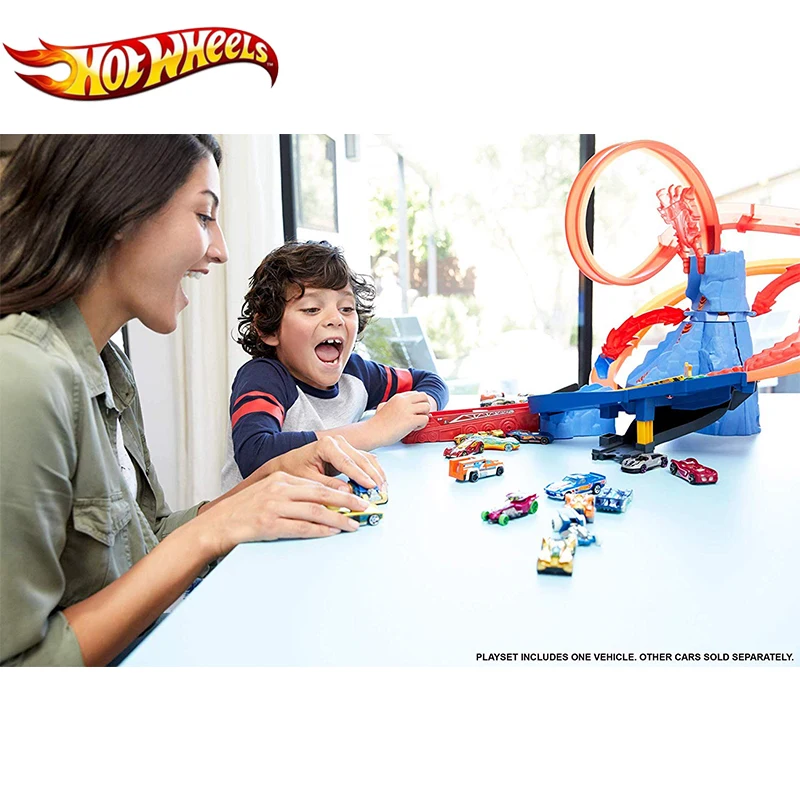Hot Wheels город вулкан поход автомобиль трек игрушка строительство и обучение многофункциональная детская игрушка металлический автомобиль FTD61 соединительные Hotwheels