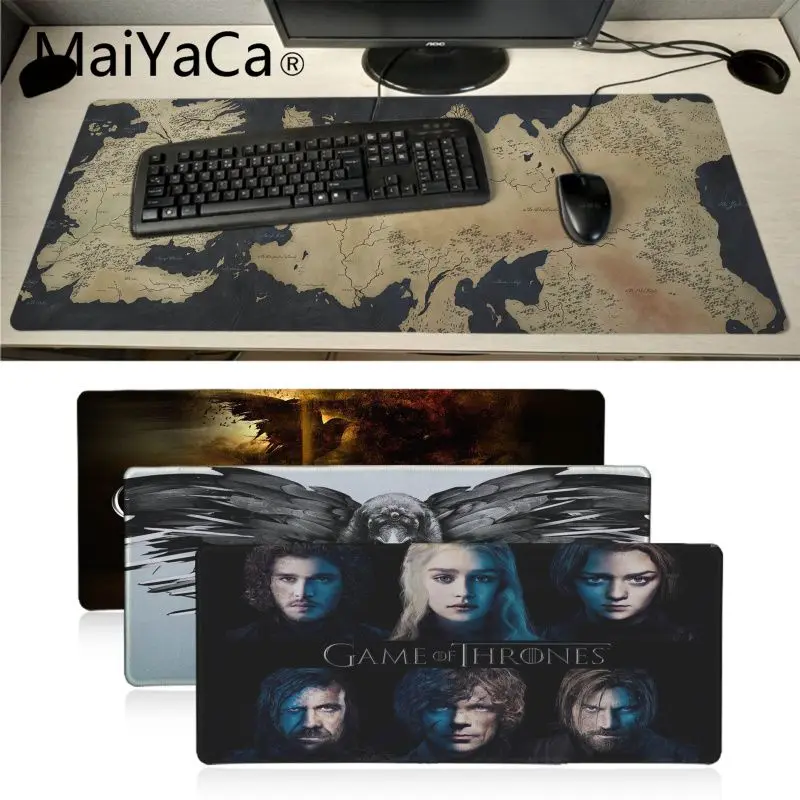 MaiYaCa Игра престолов Карта логотип геймер игровые коврики коврик для мыши большой игровой коврик для мыши Противоскользящий идеальный блокирующий ПК компьютерный стол коврик