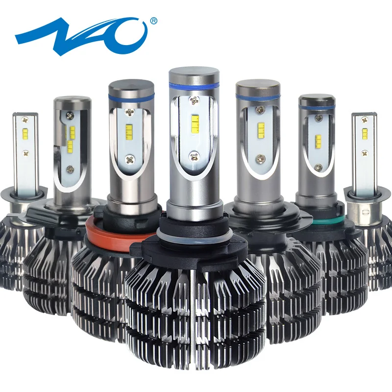 NAO H7 led h11 лампы h4 стайлинга автомобилей фары h1 автомобилей освещение hb4 9006 h8 h9 hb3 9005 Авто лампы фары 12V 24V 6000K V5