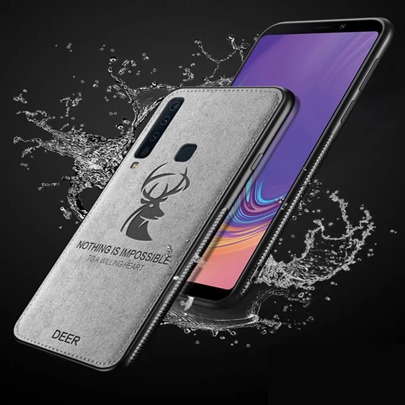 Для Samsung Galaxy A9s 2018 чехол из хлопчатобумажной ткани Мягкая силиконовая задняя