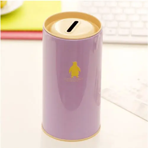 Копилка металлическая с принтом милых животных креативный подарок копилка для