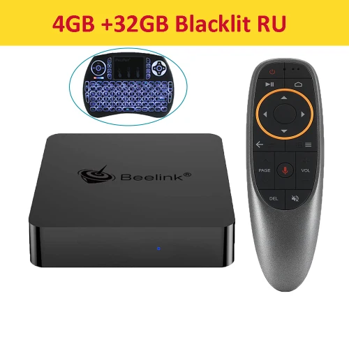 4G 32G Blacklit RU Beelink GT1 Мини Android 8,1 ТВ-приставка с голосовым пультом дистанционного управления Amlogic S905X2 2,4G 5,8G WiFi 1000Mbps BT4.0 медиаплеер Поддержка 4K H.265 - Цвет: 4G 32G Blacklit RU