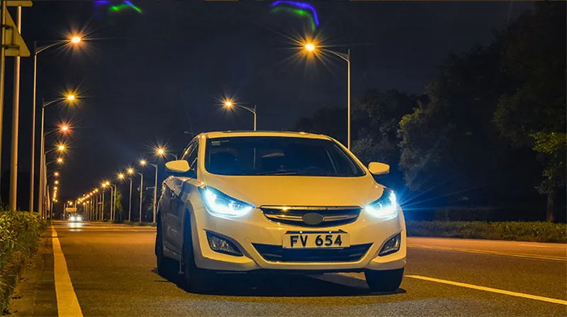 VLAND завод для автомобильных головных ламп Elantra светодиодный светильник 2012 2013 2014
