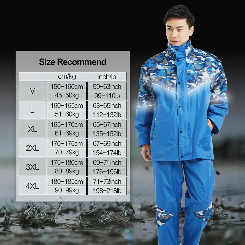 Непромокаемый дождевик QIAN для женщин и мужчин костюм с капюшоном улицы