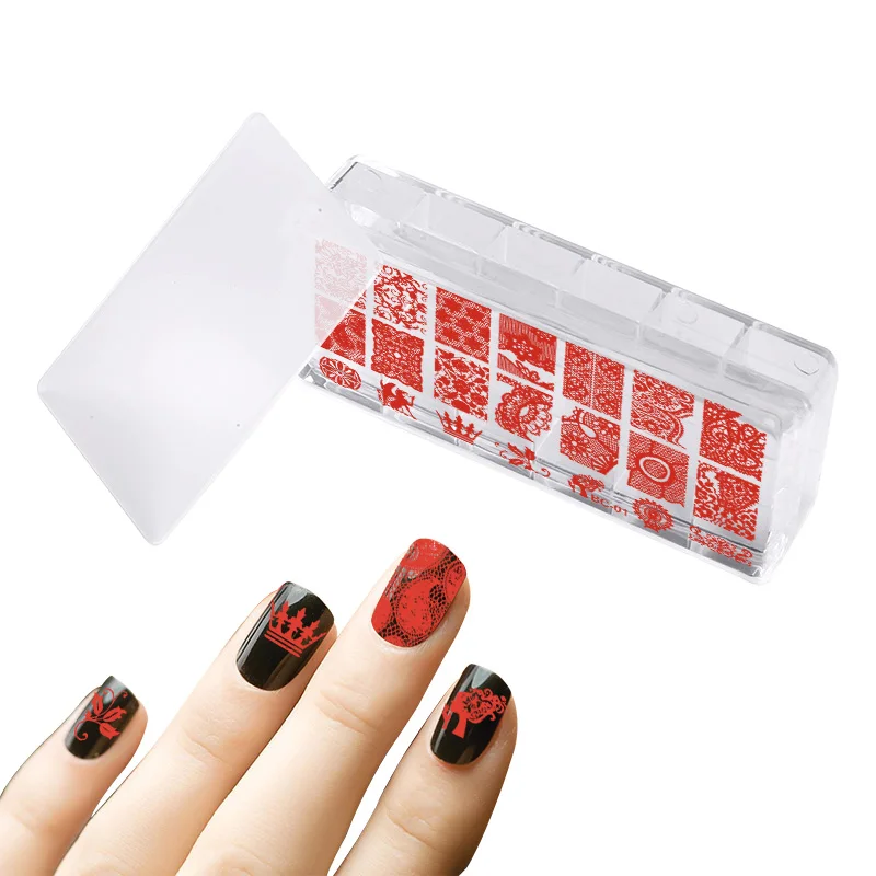 1 шт. переводная пластина для дизайна ногтей штамповка мягкий прозрачный