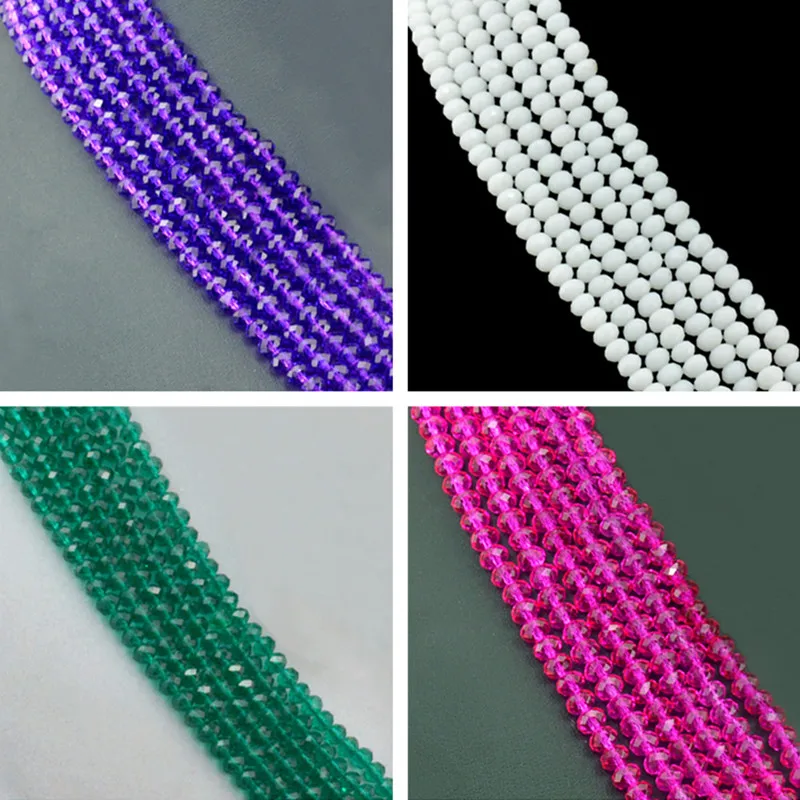 Бусины Круглые граненые из австрийского хрусталя 4 Х6 мм 50 шт.|beads loose|crystal glass beadsround