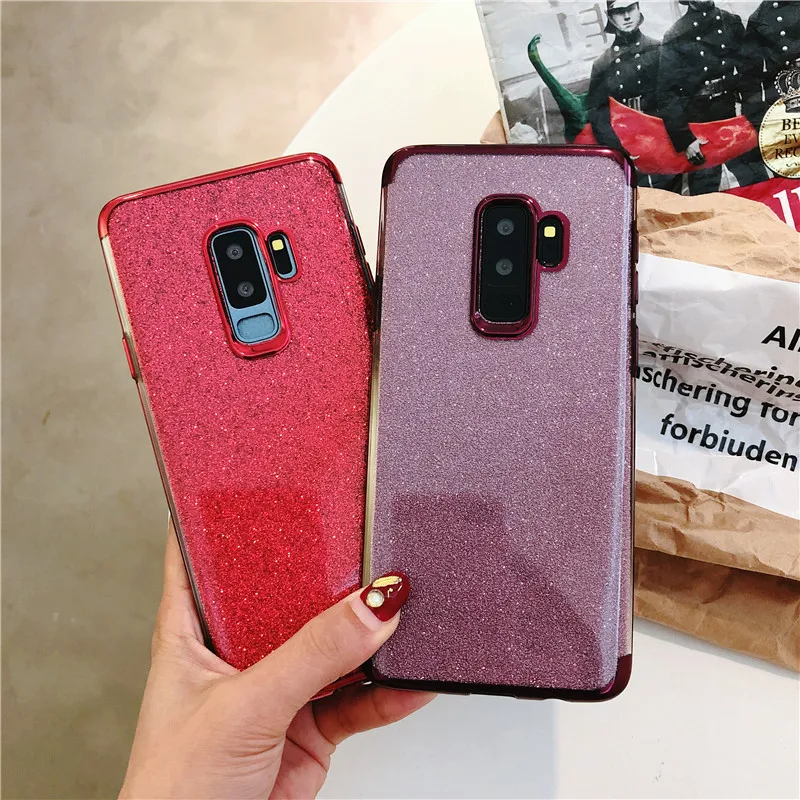 Блеск Чехол из термопластичного полиуретана для samsung S9 Note 9 8 S8 S7 S6 край J2 J3 J5 J7 Pro 2016
