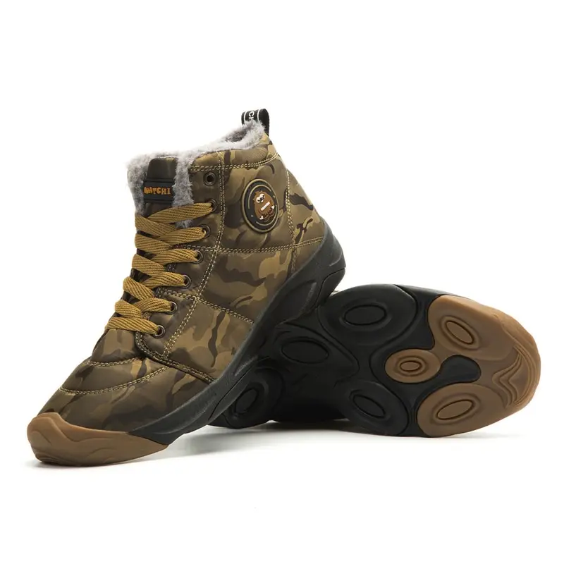 Ботильоны мужские зимние Рождественская обувь для снега водонепроницаемая