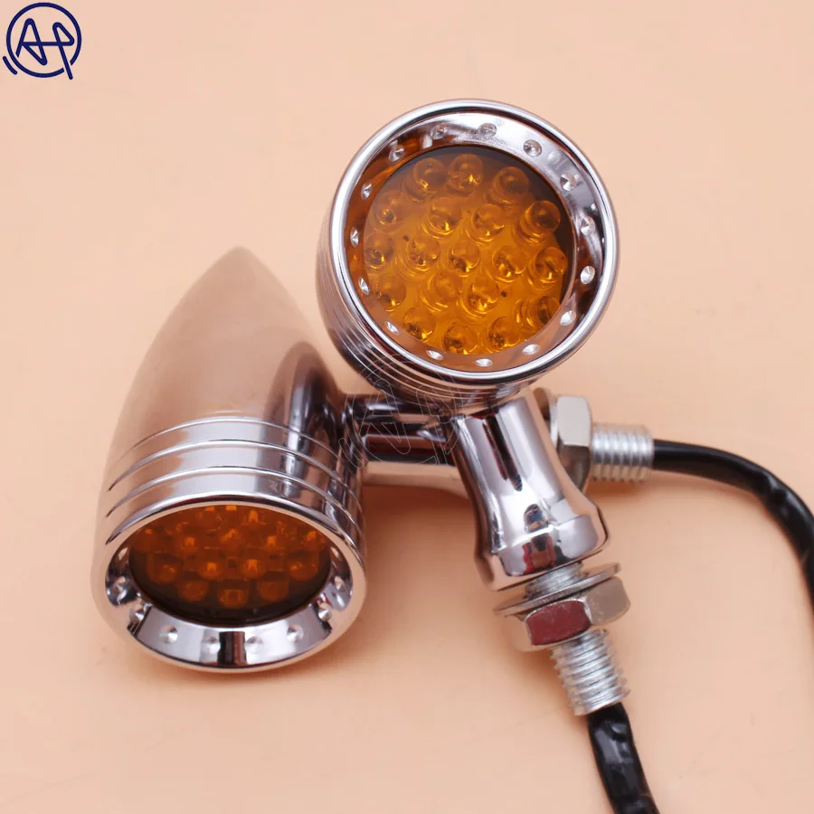 1 пара мотоциклов светодиодный указатель поворота пуля мигалка янтарные