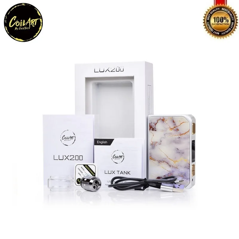 Оригинальный Coilart Lux 200 комплект TC коробка мод с Смола Vape бак сетка испаритель