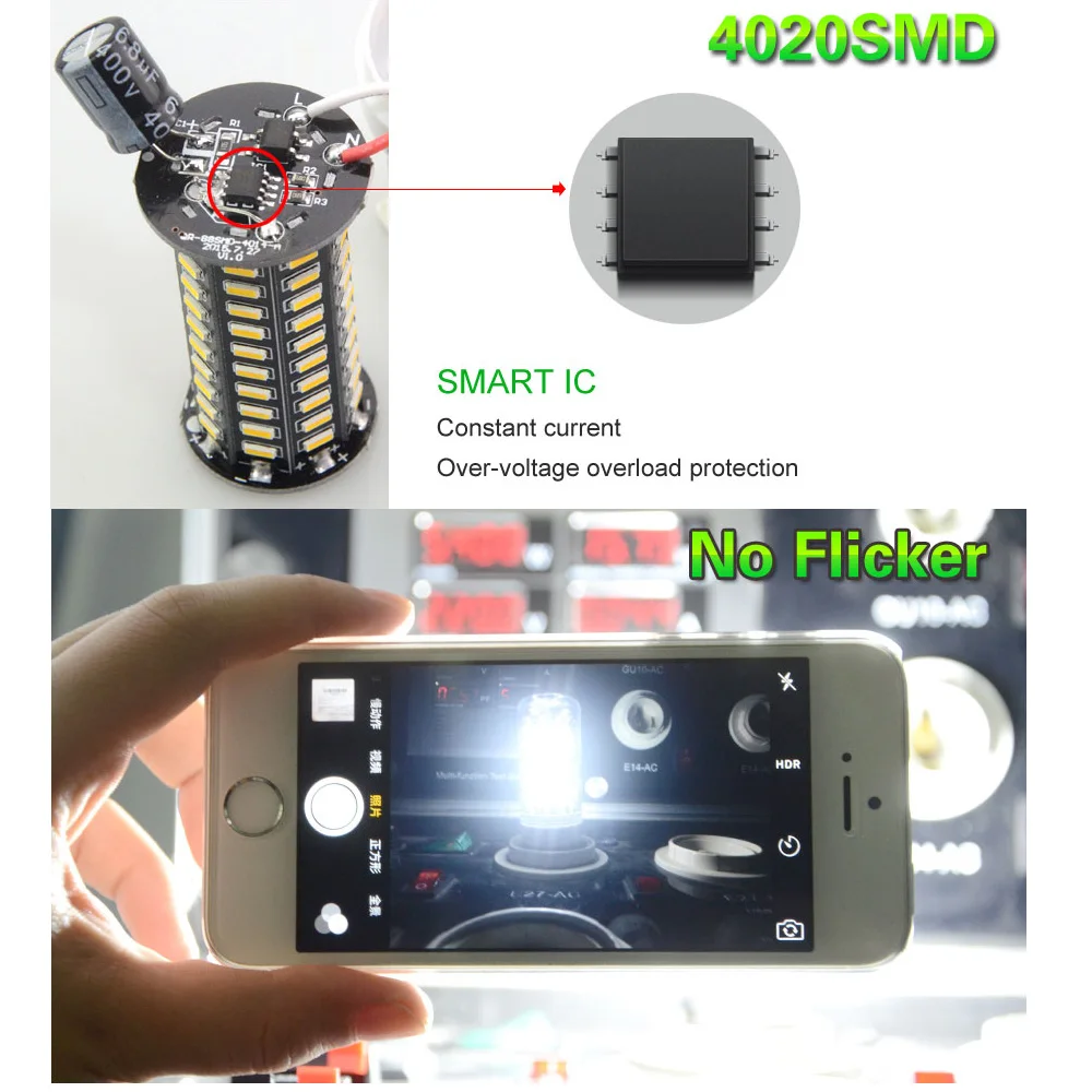 E27 светодиодный лампы 220V E14 светодиодный светильник SMD4020 38 55 78 88 140 светодиодный s кукурузы лампы, люстры для домашнего освещения Bombillas на холодную погоду; ампулы