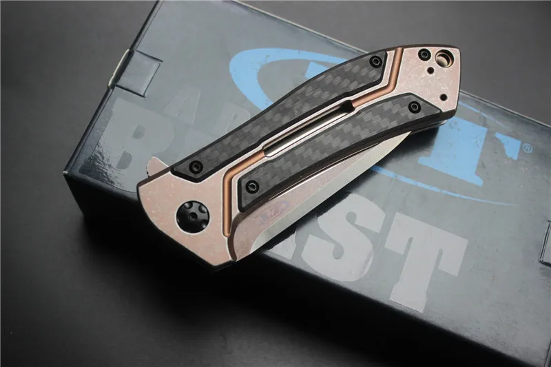 ZT0801CF шарикоподшипник складной нож D2 Титан углеродное волокно Кемпинг Охота выживания кухонные ножи Открытый Рыбалка EDC инструмент