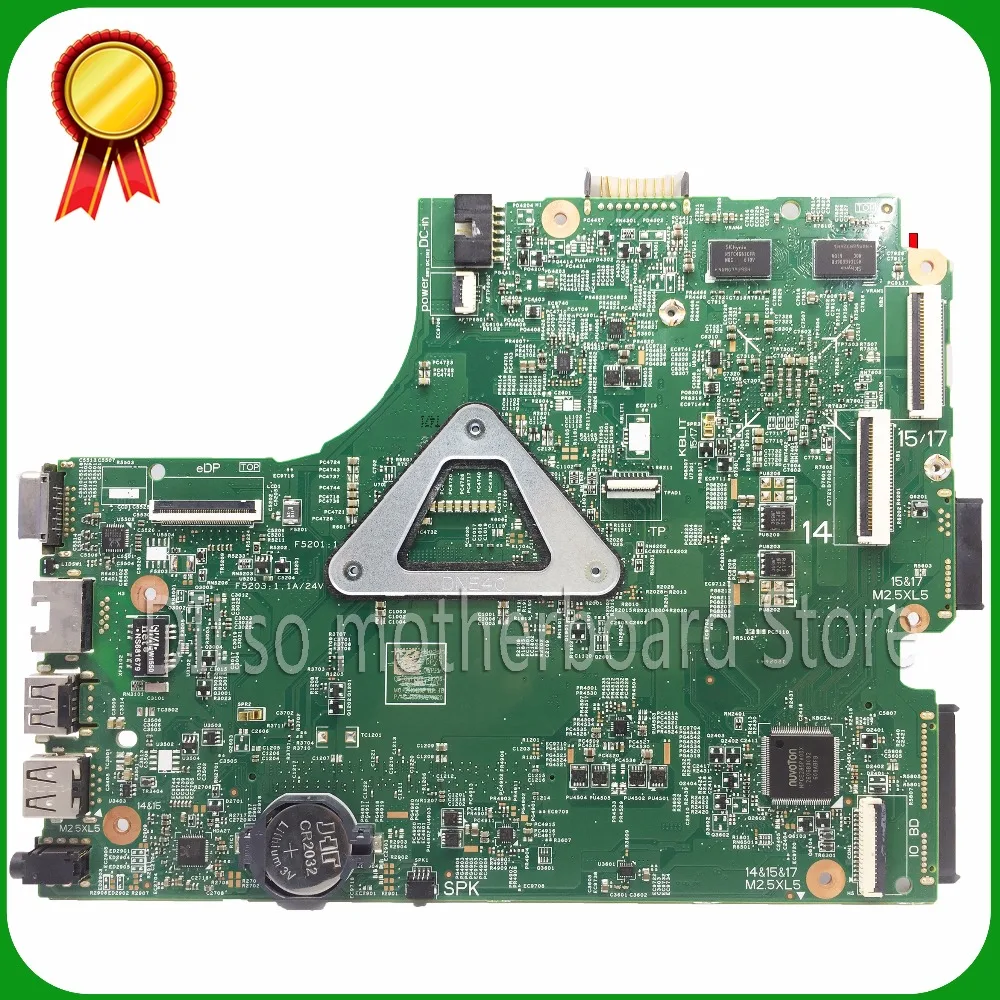 Verkauf KEFU 13302-1 Für Dell INSPIRON 3446 3549 3449 3546 Laptop Motherboard Dell Motherboard I3 CPU Orginal Test Motherboard