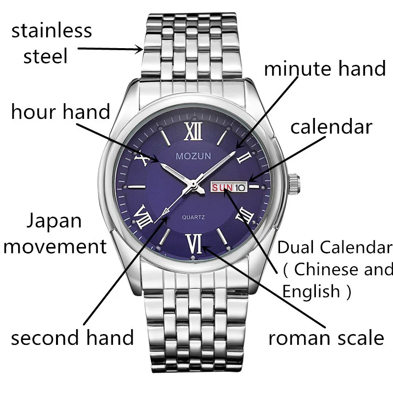 Часы наручные мужские кварцевые с двойной датой модные брендовые | Наручные часы