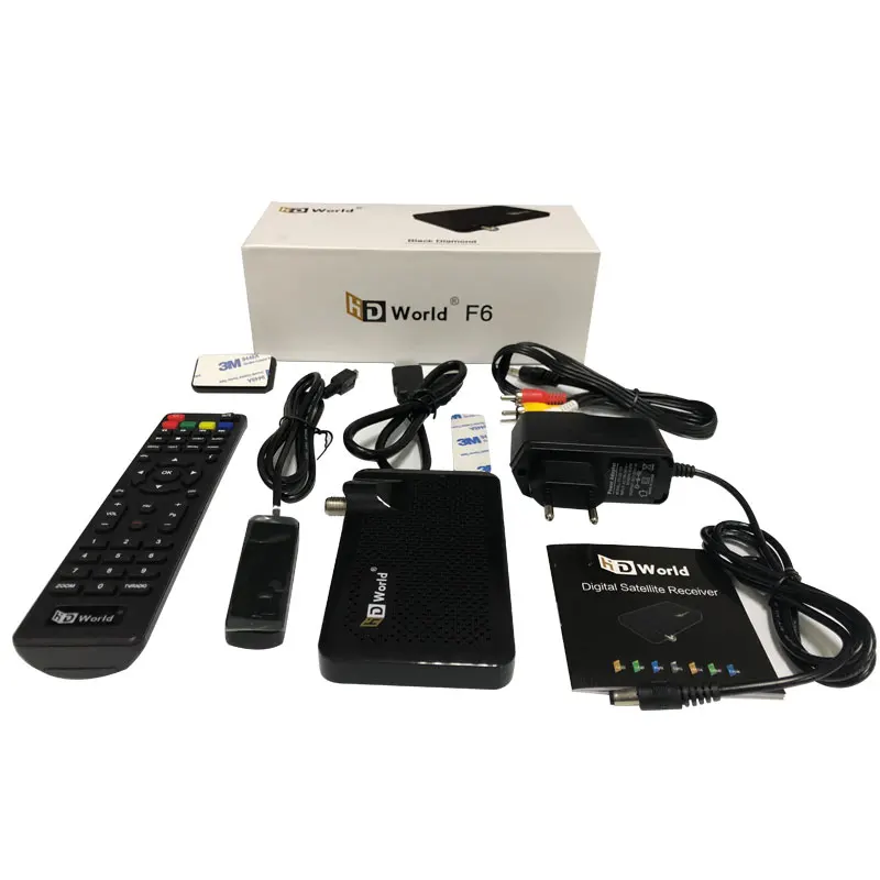 HD World H6 спутниковый ТВ приемник DVB-S/S2 Бесплатный пожизненный декодер поддержка 1080P Youtube 1000+ платные ТВ каналы и VOD pk v8s plus