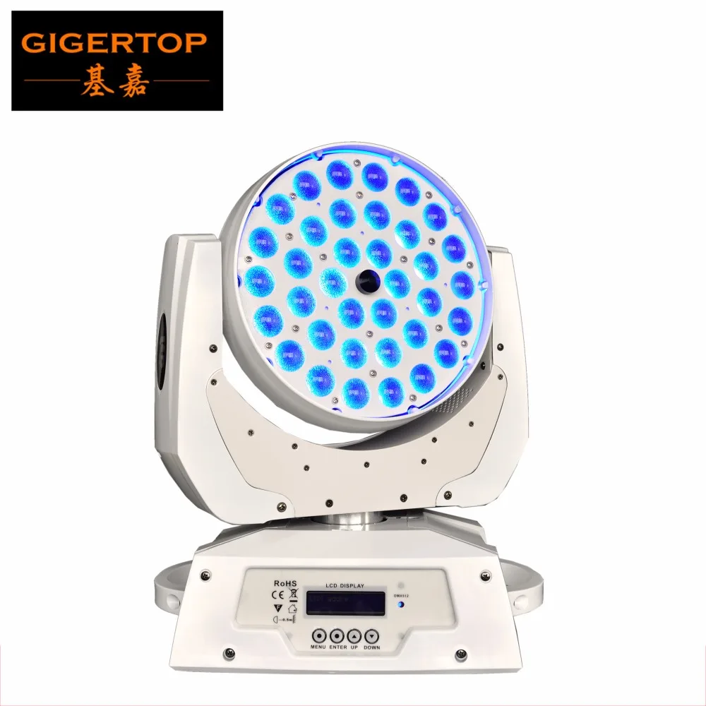 

TIPTOP 36X10W Led Zoom Moving Head Light White Housing Auto-run feature, DMX-512 control console, Voice-activated 14 Channels