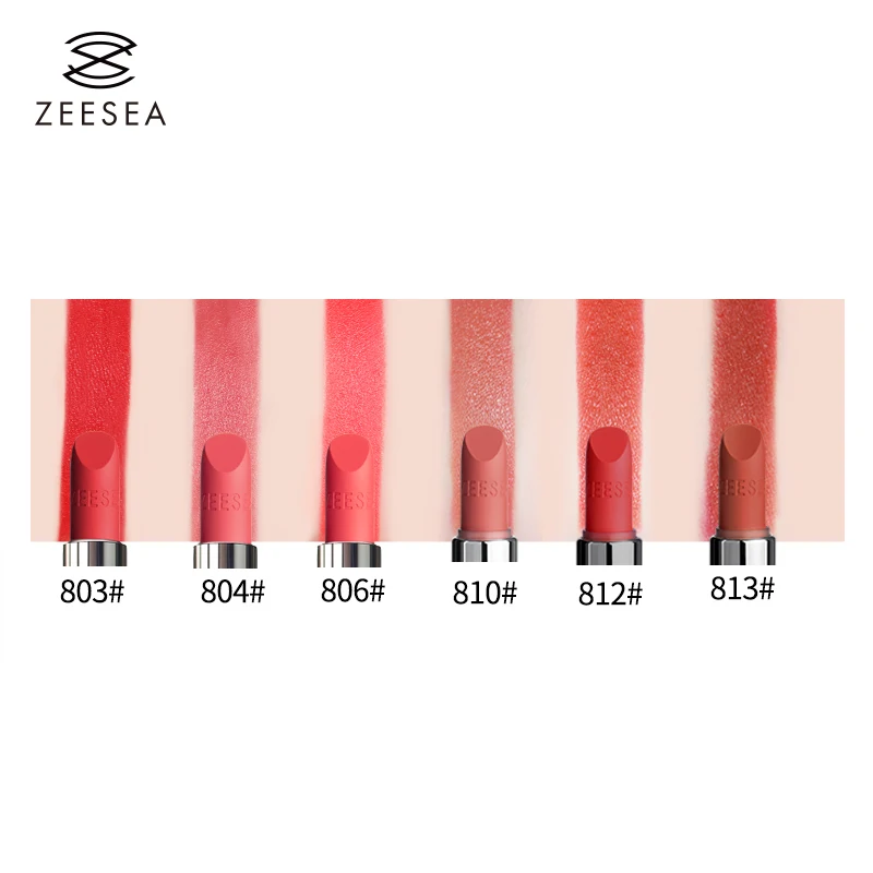 Zeesea красный питательный матовый набор из помад макияж для женщин легко
