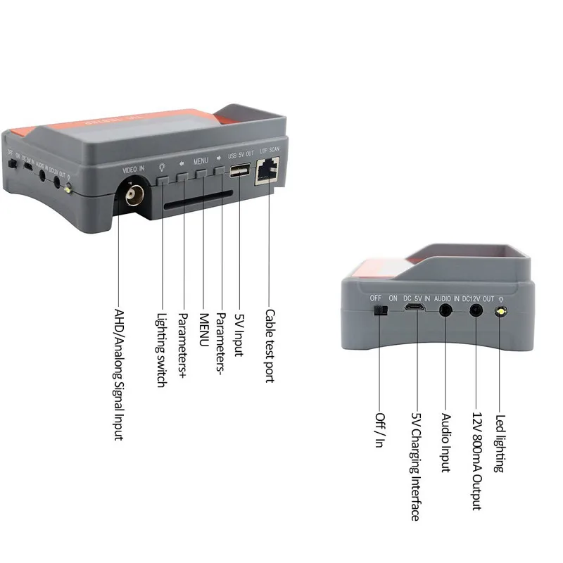 Портативный наручный дисплей 4,3 ''TVI HD монитор тест er CCTV HD-TVI камера тест er 960P 1080P аналоговая видеокамера аудио тест 12 V-out