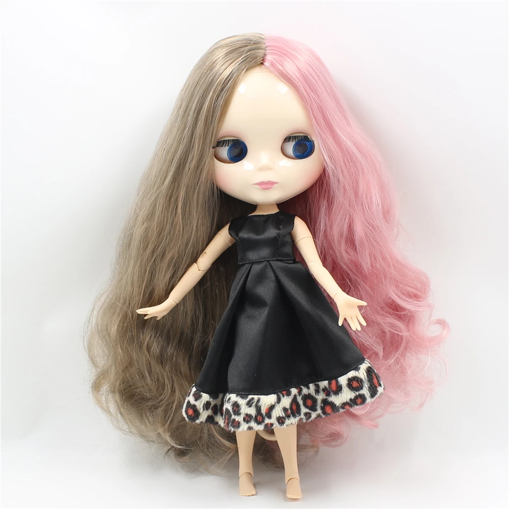 Кукла Blyth ICY DBS без челки Розовые Смешанные светильник коричневые волосы с