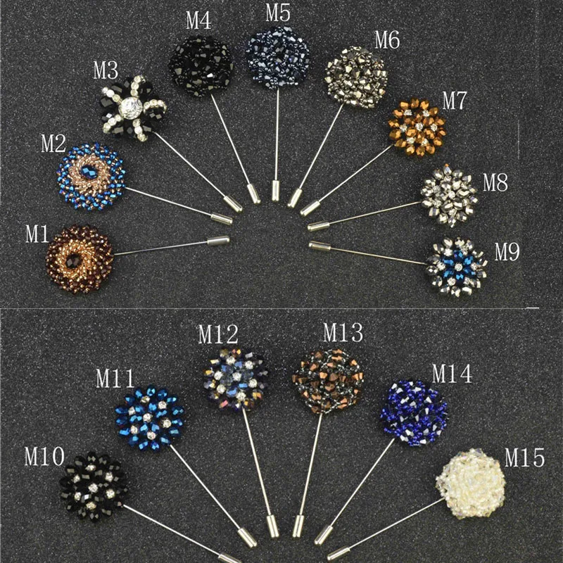 Женская и мужская длинная брошь в форме цветка 15 дизайнерских разноцветных