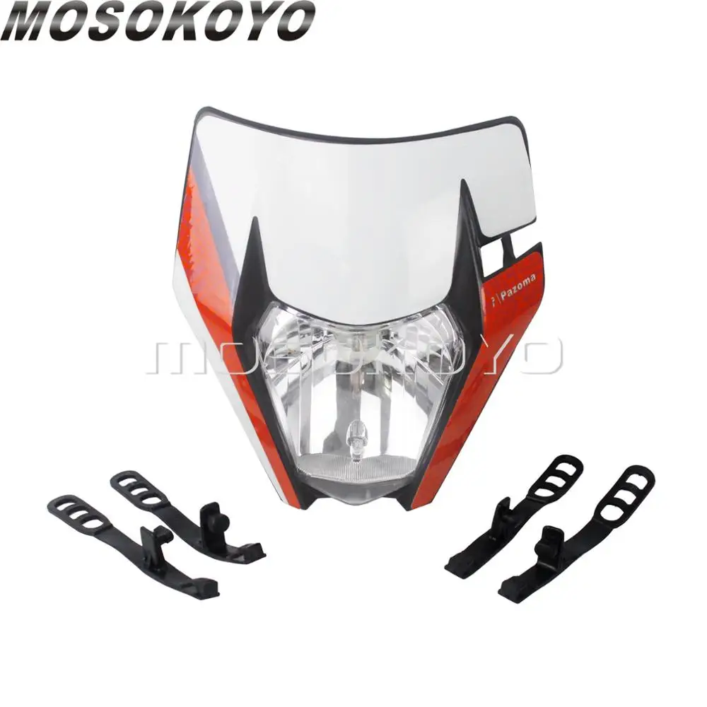 Black w sticker Для KTM SX125 SX150 SXF250 350 450 универсальная фара Dirt Bike Enduro для мотокросса HUSQVARNA TC TE FE FC 125 350 - Цвет: Black w sticker