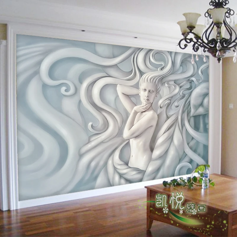 3d Роспись на заказ 3D стерео модный Индивидуальный дизайн большая роспись богини