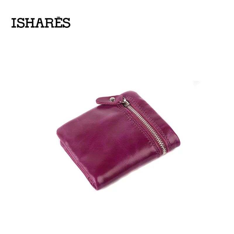 Кошелек ISHARES 2018 из натуральной кожи с масляным воском два сложения женские