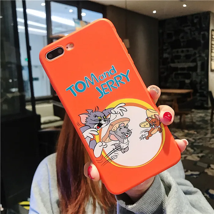 Милый чехол для телефона Tom Jerry для iPhone 11 Pro MAX XS MAX XR мягкий чехол из ТПУ с рисунком кошки и мышки для iPhone X 7 8 6S 6 Plus чехол