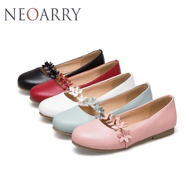 Neoarry zapatos mujer Летний стиль Женские балетки на плоской подошве Круглый носок без