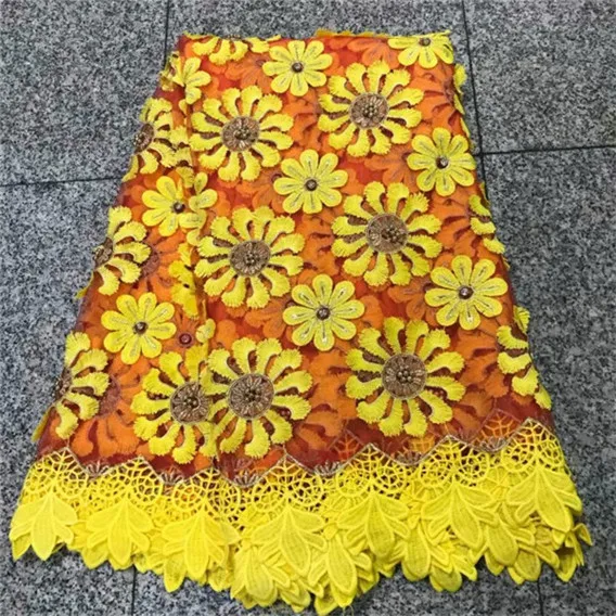 2018 г. модные красные Цвет Африканский швейцарский вуаль кружевной ткани Высокое