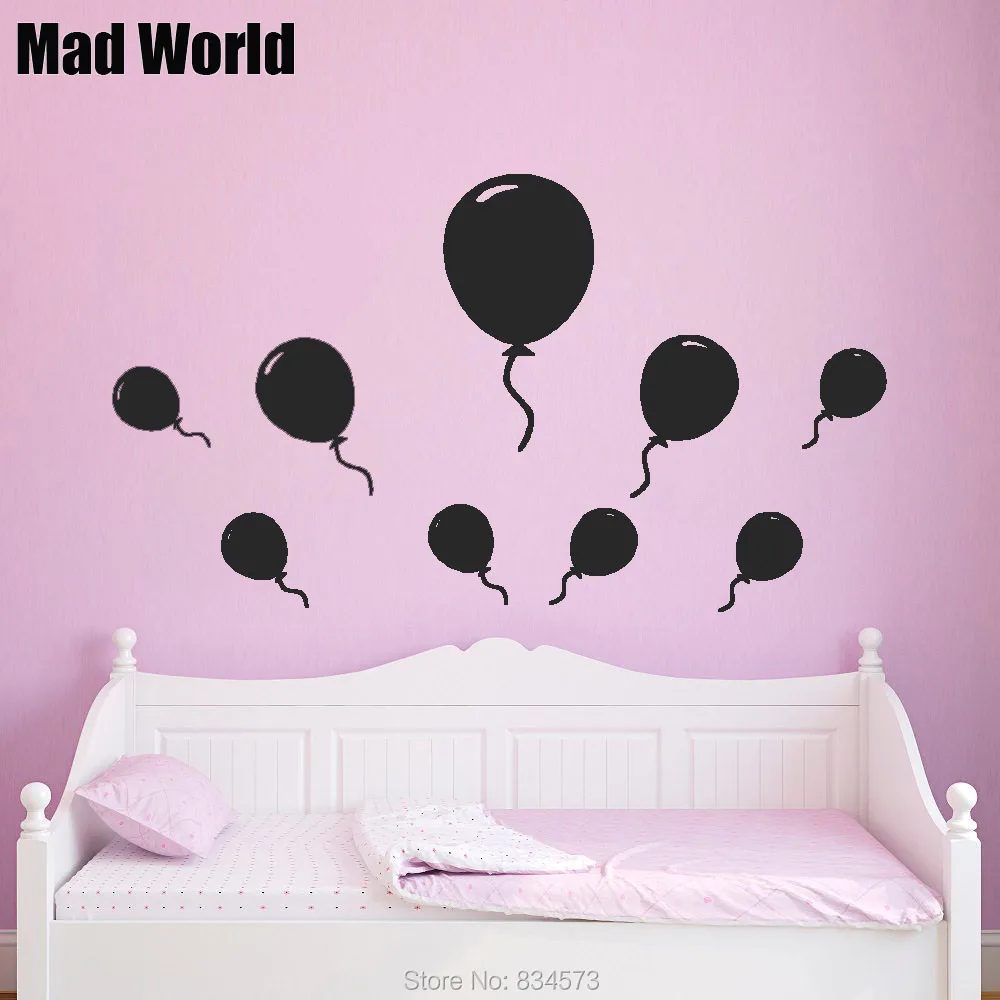 

Mad World-воздушные шары, наклейки на стену для детской комнаты, наклейки на стену, украшения для дома «сделай сам», съемные декоративные наклей...