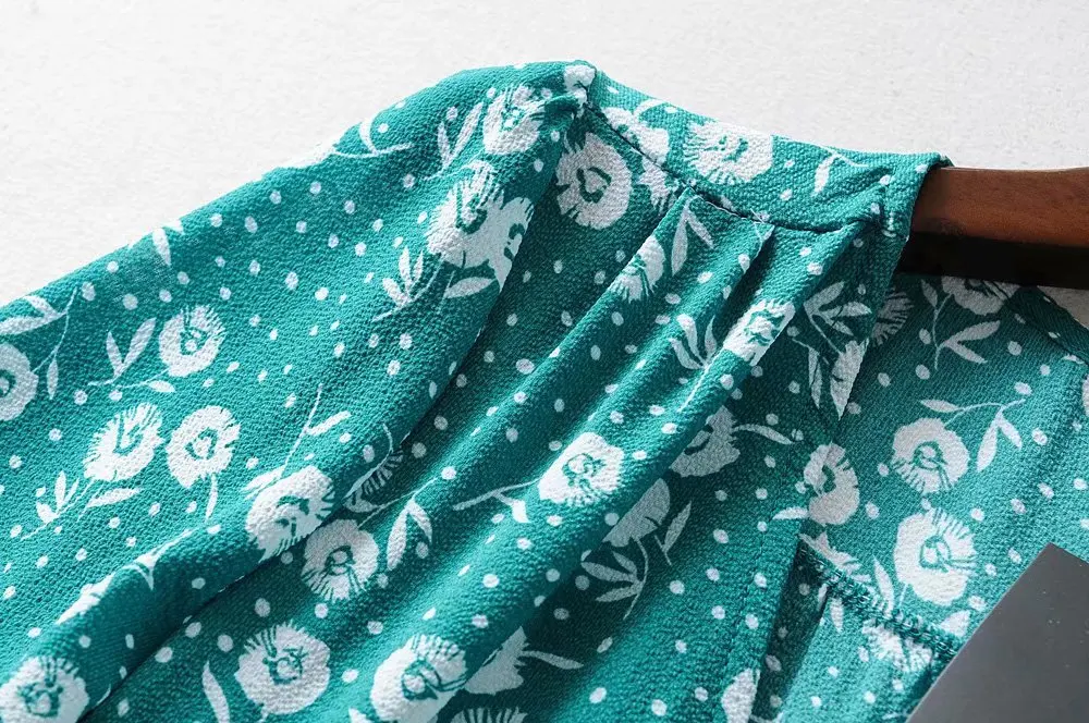 2019 Кнопка крепления галстук спереди женское платье фиолетовый цветочный принт с