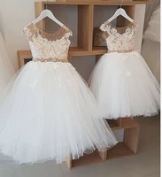 cute 2020 lovely ball gown first communion dresses for girls flowers kids evening gown flower girl dresses for weddings