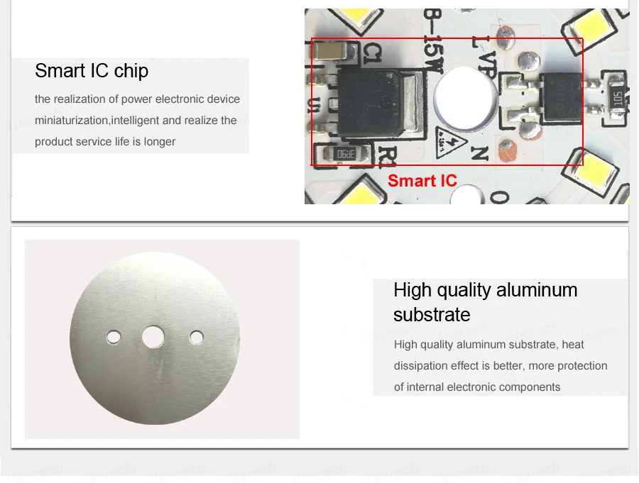 SMD2835 светодиодный светильник с чипом AC110V Smart IC power DIY AC220V 5 Вт 7 Вт 9 Вт 12 Вт 15 Вт Светодиодный светильник для внутреннего прожектора белый/теплый белый