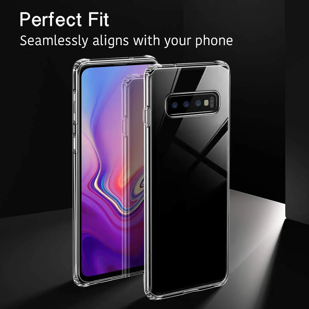 New For Samsung Galaxy S10 Plus S10e Back Cases Slim Clear Transparent Soft Silicone TPU Phone Case Cover |
