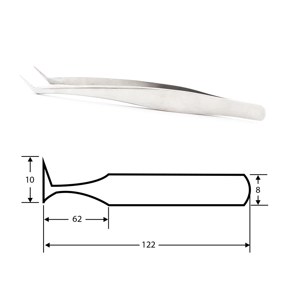 2 предмета Нержавеющая сталь Пинцет изогнутая ресница для инструментов