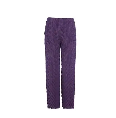 

Miyake плиссированные Штаны женские twill штаны-шаровары Свободные Нерегулярные Повседневная Удобная Уайлд высокая Талия висит широкие Штаны Б...
