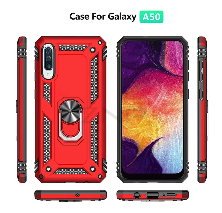 ZNP Shockproof Stand Phone Case For Samsung Galaxy A90 A80 A70 A60 A50 A40 A30 A20 A10 M10 M20 With Holder Ring Armor Cover Case