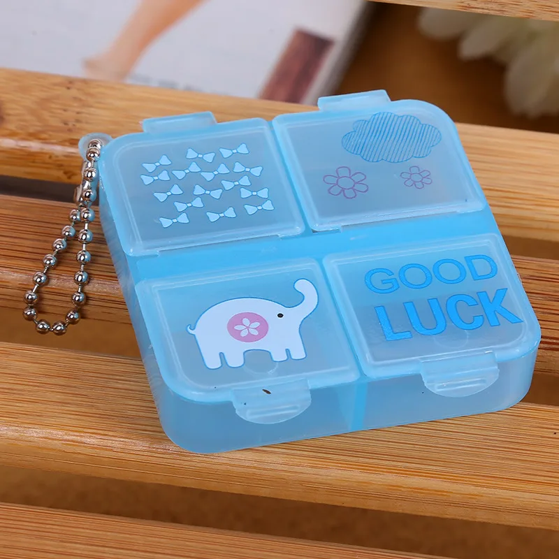 YYW 4 ячеек коробка для таблеток пластиковая инструментов ювелирное изделие