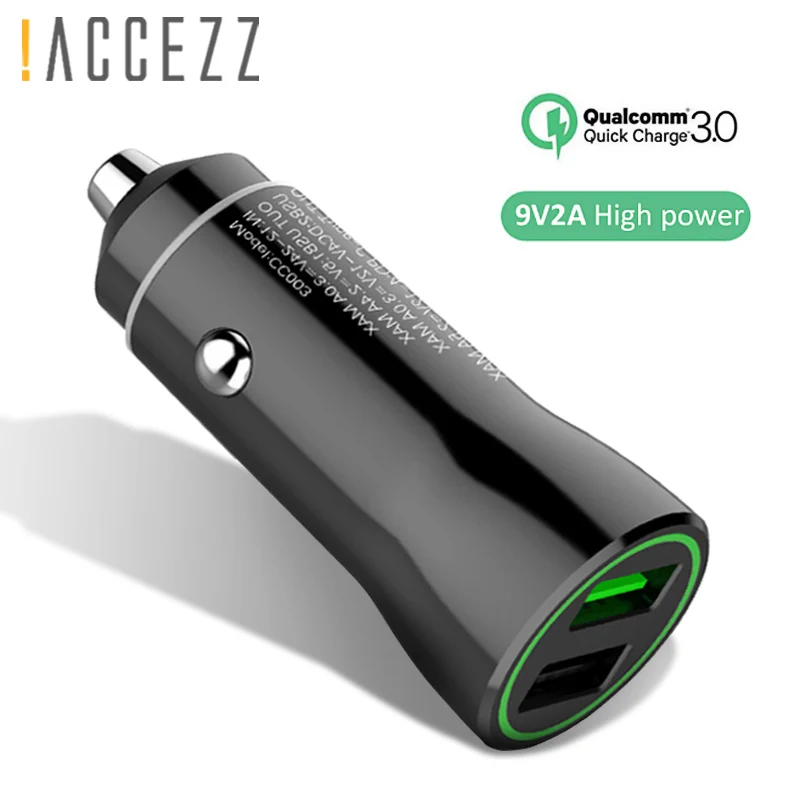 Универсальное мини автомобильное зарядное устройство с двойным портом USB 3 0/3.1A со