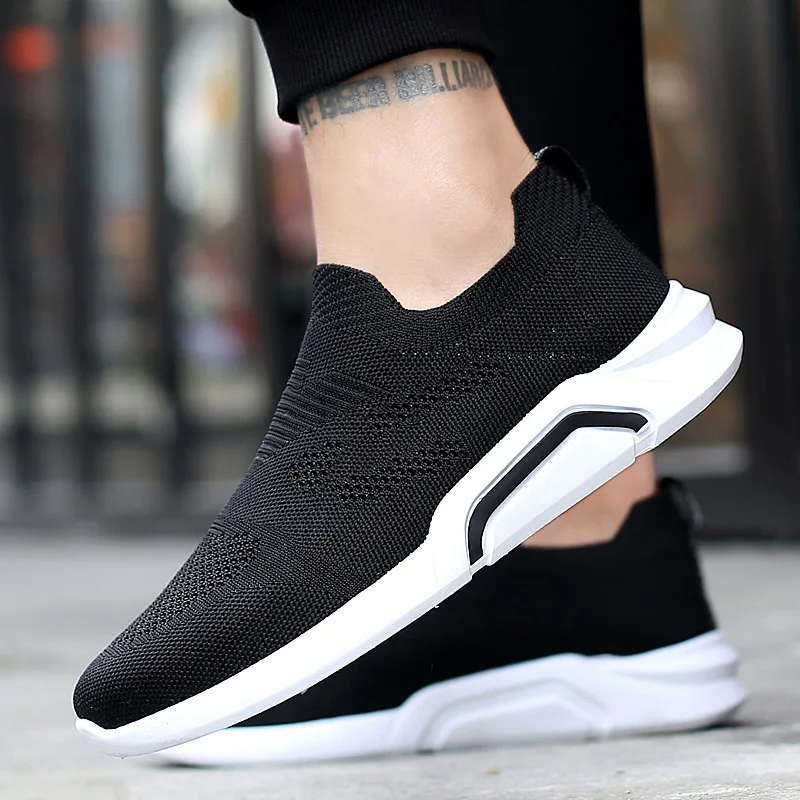 Brand Summer Men Socks Sneaker Breathable Mesh Male Casual Shoes Slip on Sock Loafers Boys Super Light Trainers | Обувь