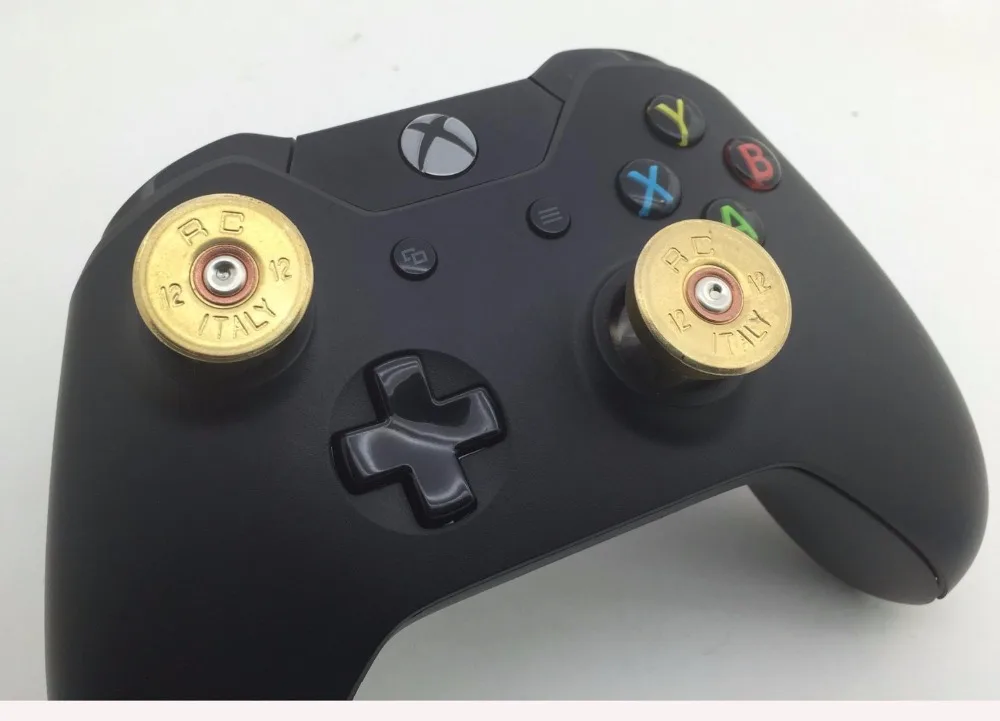 Для microsoft Xbox One S контроллер золотой пули Кнопка колпачок для пальцев и 9 мм латунные кнопки ABXY Mod Kit
